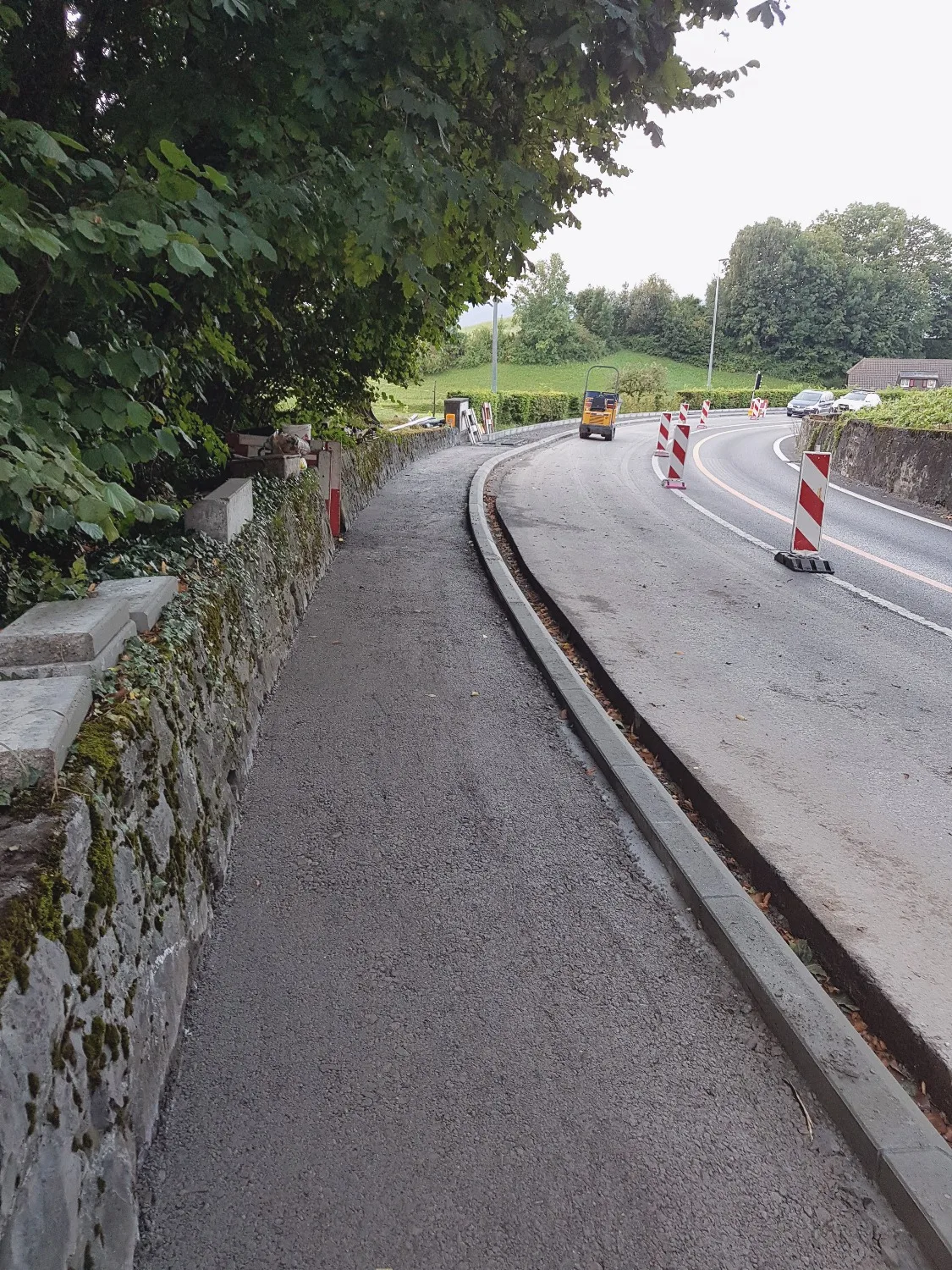 Création d'un trottoir à Blonay — vue 1