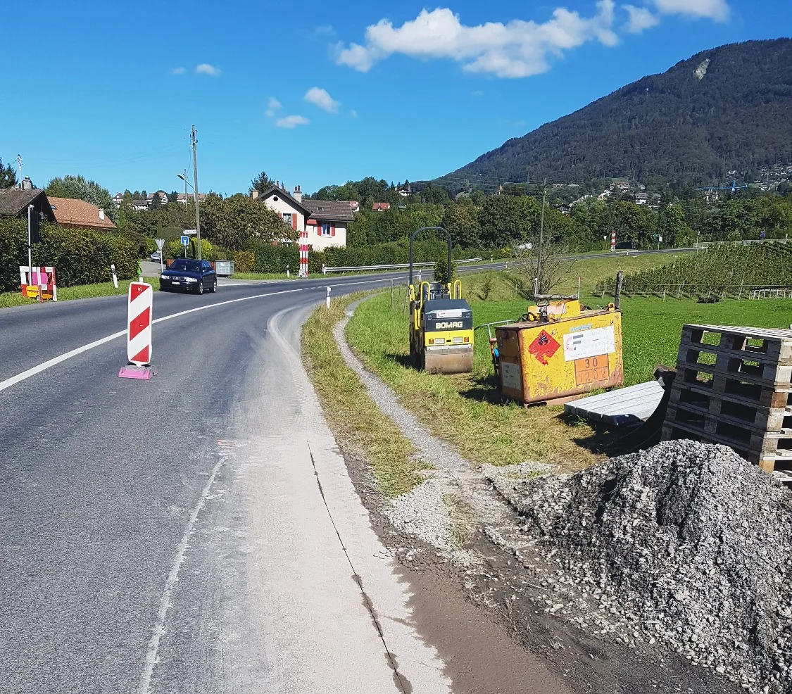 Création d'un trottoir à Blonay — vue 2